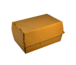 Krabica na hamburger pap.19x13x11cm vlnitá lepenka (100ks)+obloha HNEDÉ