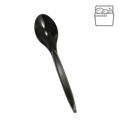 Lyžica čierna 18cm PS viacrázová (50ks)