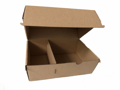Krabica na hamburger pap.19x13x11cm vlnitá lepenka (50ks)+obloha HNEDÉ