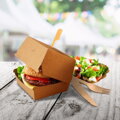 Box na burger nepremastiteľný KRAFT 13,5 x13,5 x 10 cm (50ks)