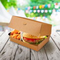 Box na burger PLUS nepremastiteľný KRAFT 19,5 x13,5 x 10 cm (50ks)