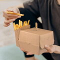 Box na burger nepremastiteľný KRAFT 13,5 x13,5 x 10 cm (50ks)