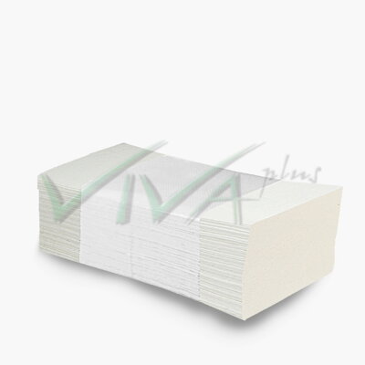 Papierové utierky ZZ biele 2vrst.celulóza 25x21cm (3000 ks)