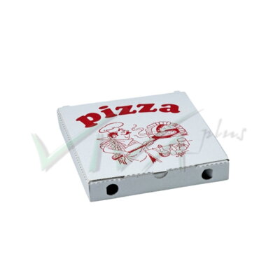 Krabica na pizzu z vlnitej lepenky 20 x 20 x 3 cm (100ks) typ 4