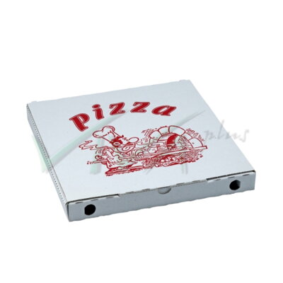 Krabica na pizzu z vlnitej lepenky 28 x 28 x 3 cm typ 4
