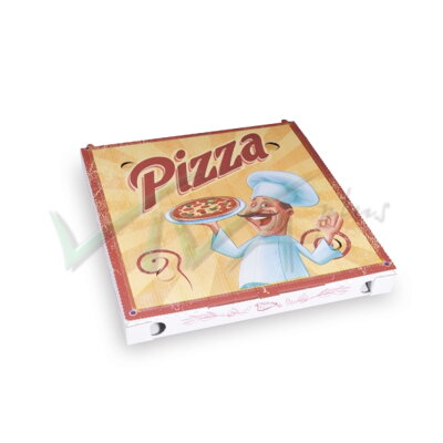 Krabica na pizzu z vlnitej lepenky 29,5 x 29,5 x 3 cm (100ks)typ 4