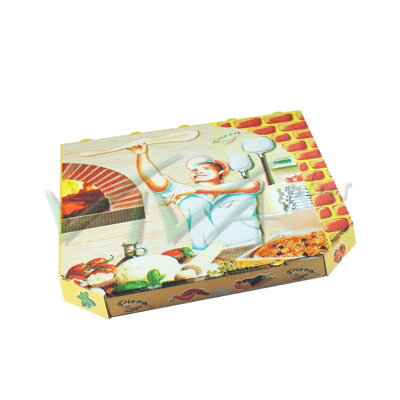 Krabica na pizzu z vlnitej lepenky 32 x 32 x 3 cm (100ks)typ 6