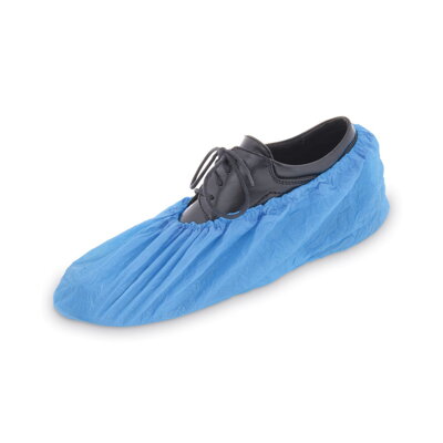 Návlek na obuv (CPE) jednorázový modrý (100ks)