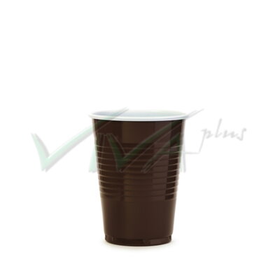 Pohár kávový PP 180ml hnedobiely (Ø 70 mm) (100ks) na horúce nápoje