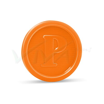 Žetón oranžový (PS) Ø 23 mm (100ks)