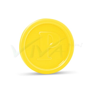 Žetón žltý (PS) Ø 23 mm (100ks)