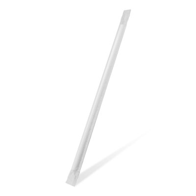 Slamka papierová biele JUMBO 8mm x 25cm Jednotlivo balené(100ks)
