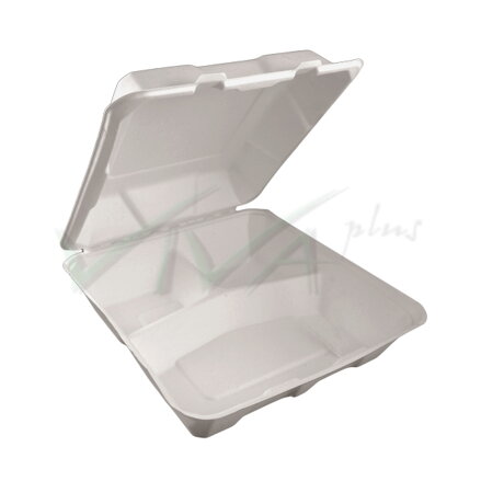 Menu box 3 dielny BIO z cukrovej trstiny 23x23cm 1,6L. (50ks)