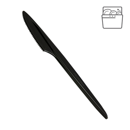Nôž čierny 18cm PS viacrázovy (50ks)