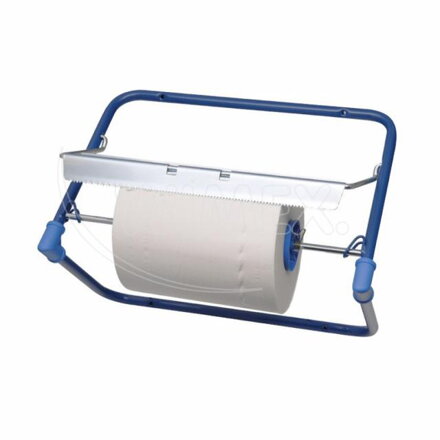 Držiak na priemyselné utierky nástenný modrý