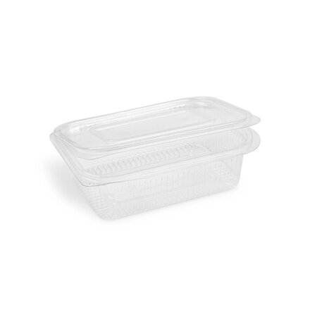 Miska hranatá priehľadná s viečkom (rPET) 143x186x52mm 750ml (50ks)