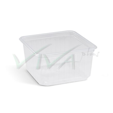 Vanička (PP) Quadroboxx priehľadná 115 x 115 x 61mm 500ml (50ks)