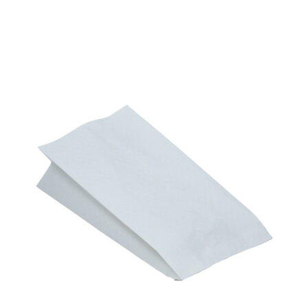 Papierové vrecko 2vrstvé nepremastitelné biele, 13 + 8 x 28cm 1/1 (100ks)
