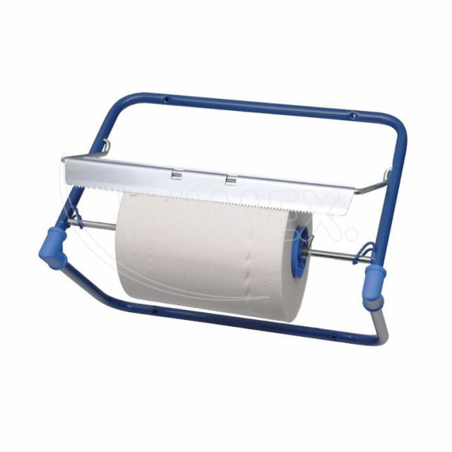 Držiak na priemyselné utierky nástenný modrý