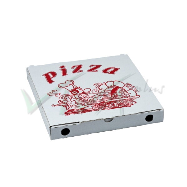 Krabica na pizzu z vlnitej lepenky 24 x 24 x 3 cm (100ks)typ 4