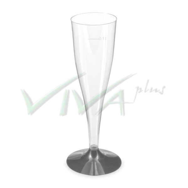 Pohár kryštál na sekt 100ml s čiernou stopkou (20ks)
