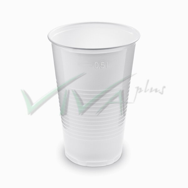 Pohár PP 500ml biely  (Ø 95 mm) (50ks)