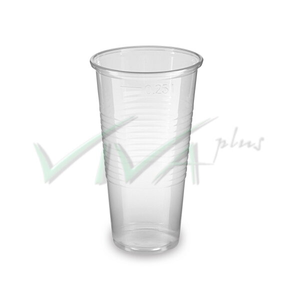 Pohár PP 250ml priehľadný  (Ø 70 mm) (100ks)