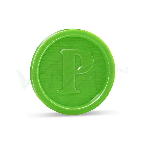 Žetón zelený (PS) Ø 23 mm (100ks)
