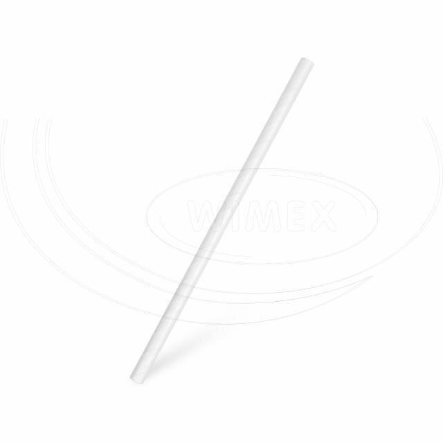 Slamka papierová biele JUMBO Ø8mm x 20cm (100ks)